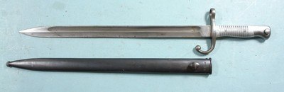 WEYERSBERG & KIRSCHBAUM ARGENTINE MODEL 1891 MAUSER BAYONET AND SCABBARD. - Image 2 of 10
