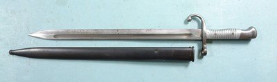 WEYERSBERG & KIRSCHBAUM ARGENTINE MODEL 1891 MAUSER BAYONET AND SCABBARD. - Image 1 of 10