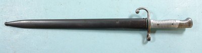 WEYERSBERG & KIRSCHBAUM ARGENTINE MODEL 1891 MAUSER BAYONET AND SCABBARD. - Image 9 of 10
