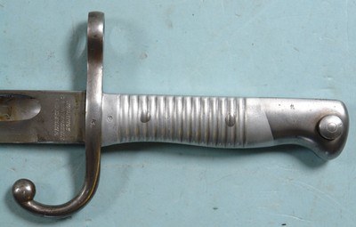 WEYERSBERG & KIRSCHBAUM ARGENTINE MODEL 1891 MAUSER BAYONET AND SCABBARD. - Image 4 of 10
