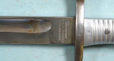 WEYERSBERG & KIRSCHBAUM ARGENTINE MODEL 1891 MAUSER BAYONET AND SCABBARD. - Image 5 of 10