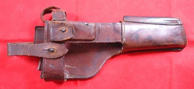 EXCEPTIONAL ALL ORIGINAL MATCHING IMPERIAL GERMAN WW1 MAUSER BROOMHANDLE C-96 C96 RED-9 9MM SEMI-AUTO PISTOL W/ MATCHING WOOD HOLSTER/STOCK AND LEATHE - Image 11 of 17