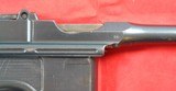 EXCEPTIONAL ALL ORIGINAL MATCHING IMPERIAL GERMAN WW1 MAUSER BROOMHANDLE C-96 C96 RED-9 9MM SEMI-AUTO PISTOL W/ MATCHING WOOD HOLSTER/STOCK AND LEATHE - Image 5 of 17
