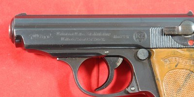 WW2 WWII GERMAN NAZI WALTHER RZM PPK 7.65MM PISTOL W/ORIG. RZM MATCHING HOLSTER& EXTRA MAGAZINE. - Image 5 of 7