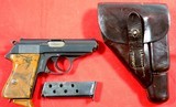 WW2 WWII GERMAN NAZI WALTHER RZM PPK 7.65MM PISTOL W/ORIG. RZM MATCHING HOLSTER& EXTRA MAGAZINE. - Image 1 of 7