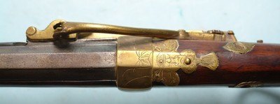 ORNATE JAPANESE MATCHLOCK TANAGASHIMA SMOOTHBORE RIFLE CIRCA . - Image 5 of 10