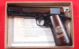 COLT MODEL 1911 WW1 WWI BATTLE OF BELLEAU WOOD COMMEMORATIVE 50TH ANNIVERSARY 1917-1967 .45 ACP CAL. PISTOL IN ORIGINAL FACTORY BOX. - Image 2 of 3