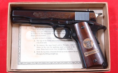 COLT MODEL 1911 WW1 WWI BATTLE OF BELLEAU WOOD COMMEMORATIVE 50TH ANNIVERSARY 1917-1967 .45 ACP CAL. PISTOL IN ORIGINAL FACTORY BOX. - Image 2 of 3