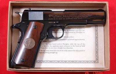 COLT MODEL 1911 WW1 WWI BATTLE OF BELLEAU WOOD COMMEMORATIVE 50TH ANNIVERSARY 1917-1967 .45 ACP CAL. PISTOL IN ORIGINAL FACTORY BOX. - Image 1 of 3
