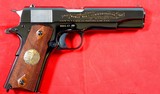 COLT MODEL 1911 WW1 WWI BATTLE OF CHATEAU THIERRY COMMEMORATIVE 50THANNIVERSARY 1917-1967 .45 ACP CAL. PISTOL IN ORIGINAL FACTORY BOX. - Image 1 of 2