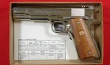 COLT U.S. MODEL 1911 A1 WW2 WWII EUROPEAN THEATER OF OPERATIONS COMMEMORATIVE 25TH ANNIVERSARY NICKEL .45 ACP CAL. PISTOL. - Image 2 of 3