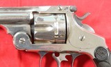 SMITH & WESSON S&WD.A. FRONTIER FIRST MODEL .44-40 CAL. NICKEL 6” REVOLVER MFG 1882-3 - Image 3 of 7