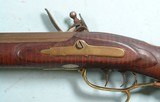 KEITH CASTEEL RAISED CARVED & SILVER INLAID FLINTLOCK LONGRIFLE DATED MAY 1971. - Image 4 of 14