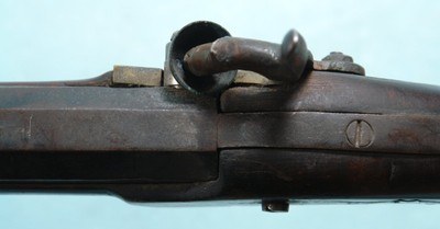 FINE OHIO SILVER MOUNTED PERCUSSION HALF-STOCK RIFLE SIGNED C. W. HOWELL / MARTINS FERRY, O. CIRCA 1850’S. - Image 9 of 10