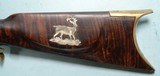 FINE OHIO SILVER MOUNTED PERCUSSION HALF-STOCK RIFLE SIGNED C. W. HOWELL / MARTINS FERRY, O. CIRCA 1850’S. - Image 6 of 10