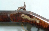 FINE OHIO SILVER MOUNTED PERCUSSION HALF-STOCK RIFLE SIGNED C. W. HOWELL / MARTINS FERRY, O. CIRCA 1850’S. - Image 4 of 10