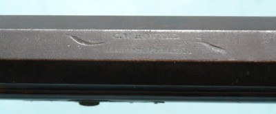 FINE OHIO SILVER MOUNTED PERCUSSION HALF-STOCK RIFLE SIGNED C. W. HOWELL / MARTINS FERRY, O. CIRCA 1850’S. - Image 8 of 10