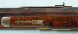 FINE OHIO SILVER MOUNTED PERCUSSION HALF-STOCK RIFLE SIGNED C. W. HOWELL / MARTINS FERRY, O. CIRCA 1850’S. - Image 5 of 10