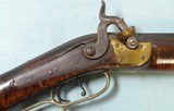 FINE OHIO SILVER MOUNTED PERCUSSION HALF-STOCK RIFLE SIGNED C. W. HOWELL / MARTINS FERRY, O. CIRCA 1850’S. - Image 3 of 10