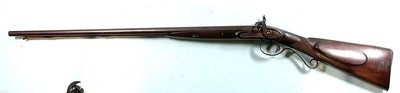 BRITISH JAMES LLOYD, LEWES, SUSSEX DOUBLE SIDE X SIDE PERCUSSION 16 GAUGE SHOTGUN CIRCA LATE 1830’S-EARLY 1840’S - Image 2 of 6