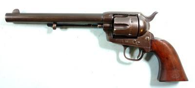 EXCELLENT APACHE INDIAN WARS COLT U.S. MODEL 1873 .45LC CAL. 7 1/2” CAVALRY REVOLVER MFG 1884. - Image 1 of 15