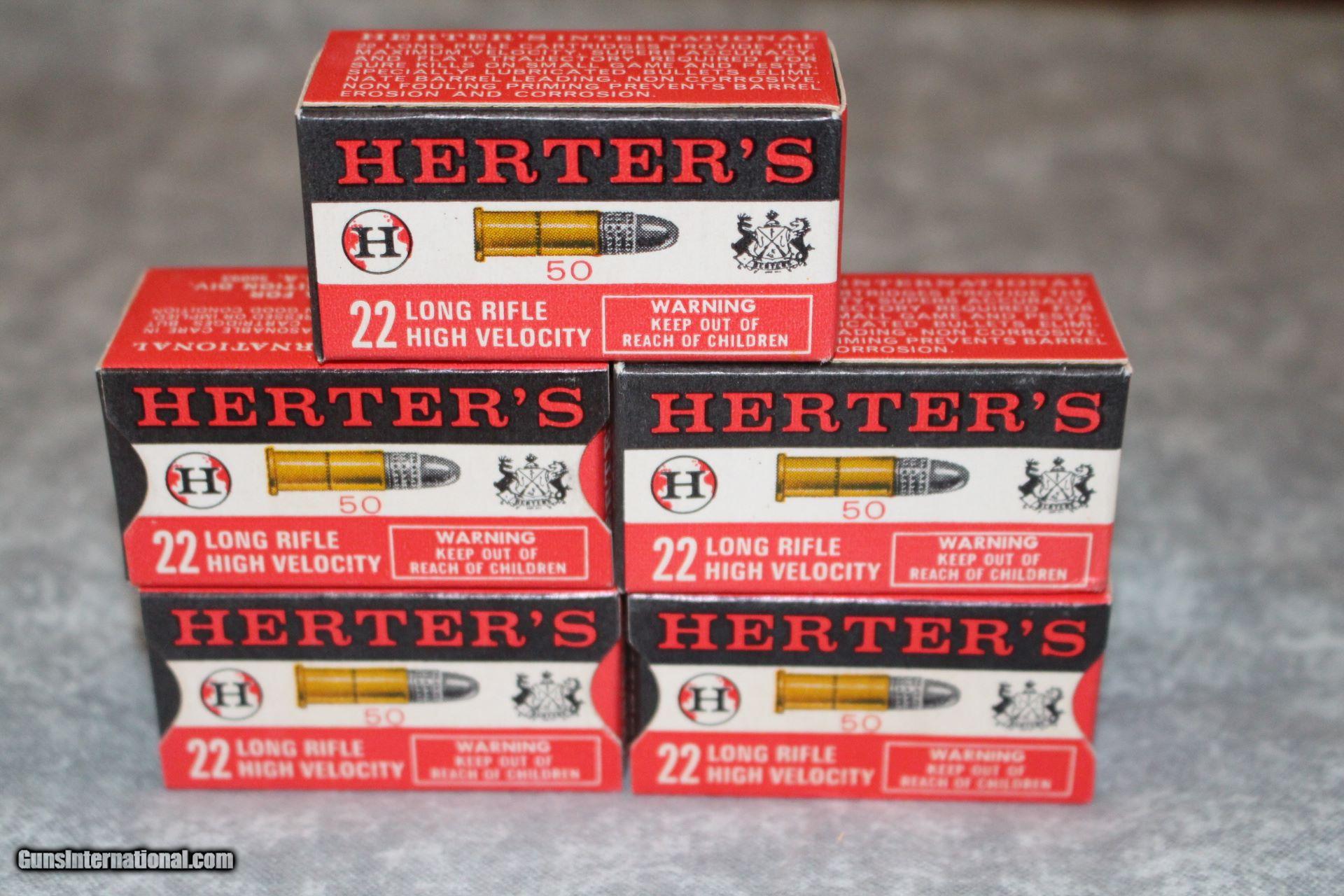 Herter's 22 LR High Velocity - 5 Full Boxes