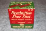Remington Shur Shot 16 Ga. 1 Pc. Box 2-3/4", 1-1/8 oz 6 Shot Full - 1 of 6