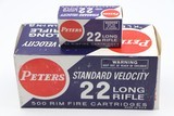Peters Cart. Co. .22 LR Std Velocity, FULL Brick Red, White & Blue Boxes - 1 of 6