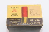 Wards Red Head 12 Ga. Long Range Shot Shells - Full Correct Box - 2 of 5