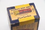 Gambles 20 Ga. 2.5 inch Paper Shot Shells - Full Correct Box - 3 of 5