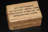 Remington .22 Hornet Metal Case Military Issue - 50 Rds