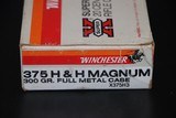 Winchester 375 H&H Magnum 300 Gr. Full Metal Case - 2 of 3