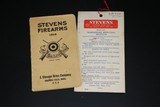 Stevens 1919 Pocket Catalog and Stevens Model 820 Hang Tag