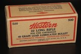 Western .22 Long Rifle 40 Gr. Lubricated Brick - 500 Rds - 1 of 7