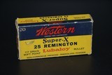 Western Super-X .25 Remington 117 Gr SP - 20 Rounds