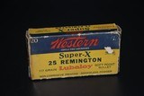 Western Super-X .25 Remington 117 Gr. SP - 20 Rounds