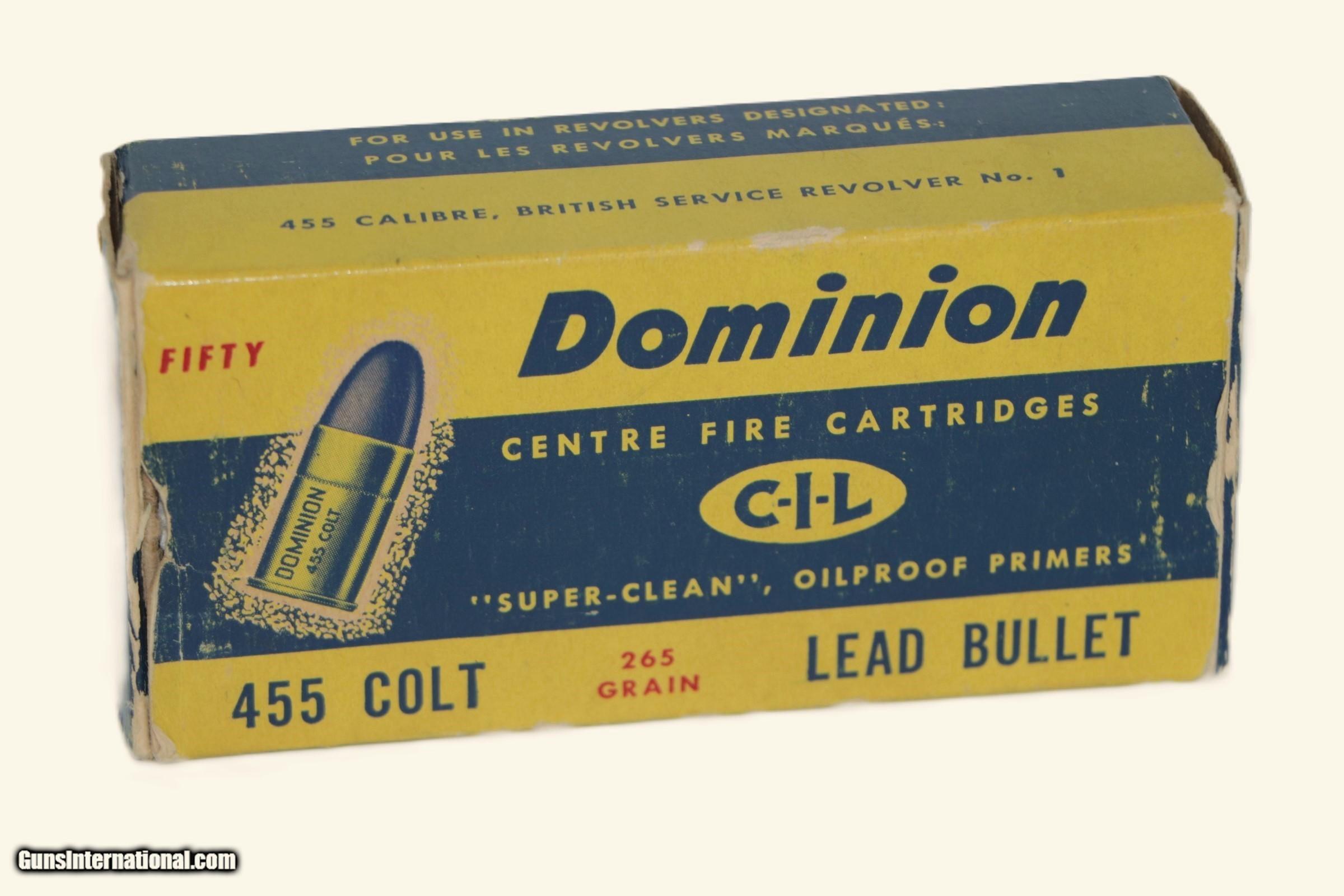 Dominion 455 Colt 265 Gr. Lead Bullet - 46 Rounds