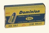 Dominion 455 Colt 265 Gr. Lead Bullet - 46 Rounds