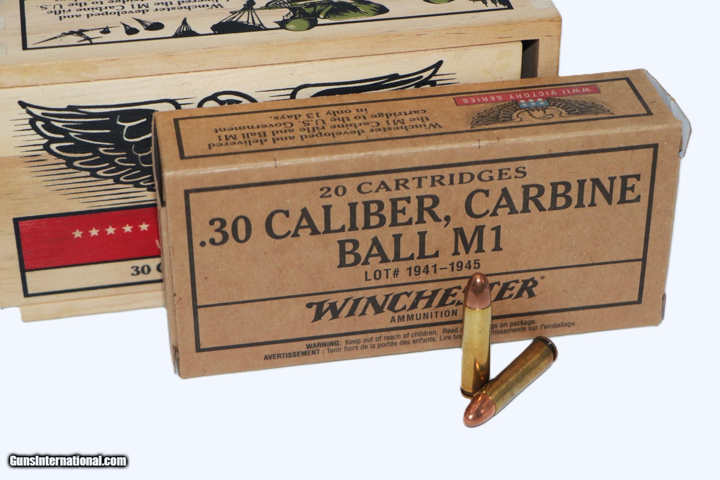 Winchester WWII Victory Series .30 Carbine Ball M1 110gr - 20 Rounds