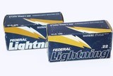 Federal Lightning 22 Long Rifle - 2 brick boxes of 500 Rds