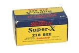 Western Super-X 218 Bee 46 Gr. OPE Lubaloy - 50 Rounds