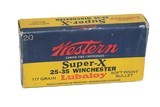 Western Super-X 25-35 Winchester 117 Grain SP - Partial 19 Rounds - 1 of 3