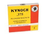 Kynoch .375 Flanged Magnum 300 Grain Cartridges - 5 Factory Rounds