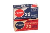 Lot of Peters .22 short and .22 Long Rifle Boxes - 100 Rounds - 1 of 3