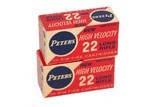 Peters HV .22 LR 2 boxes - 100 Rounds - 1 of 3