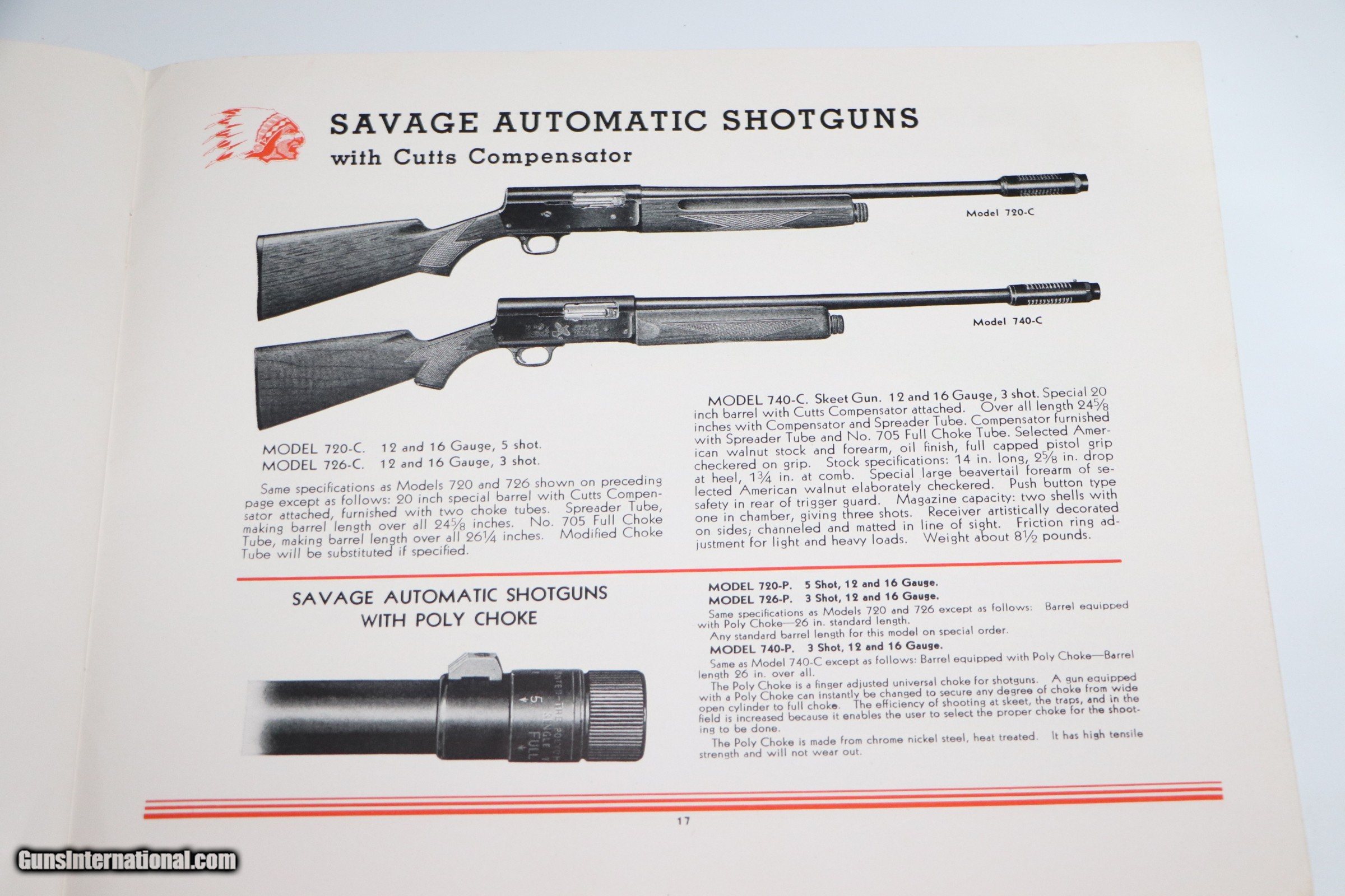 Savage 1938 Sporting Arms and Ammunition Catalog w/Price List