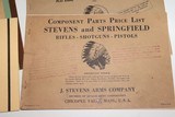 Stevens Lot of Component Parts and Price Lists - 2 of 7