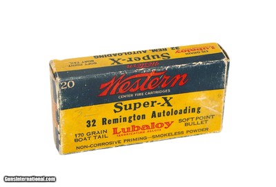 Western Super-X 32 Remington Autoloading 170 Gr. BT SP - 20 Rds