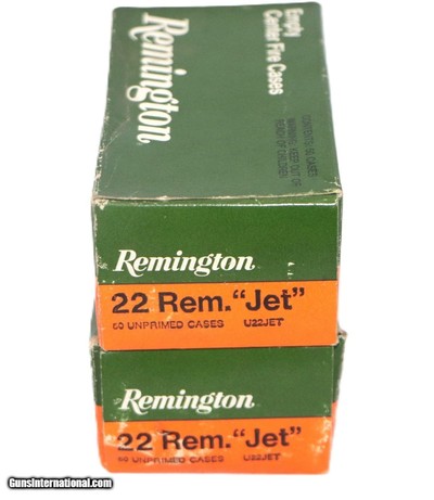 Remington .22 Rem Jet Unprimed Brass - 100 pcs NOS
