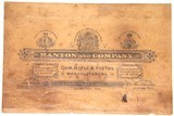 Manton and Company Early Gun Case Label